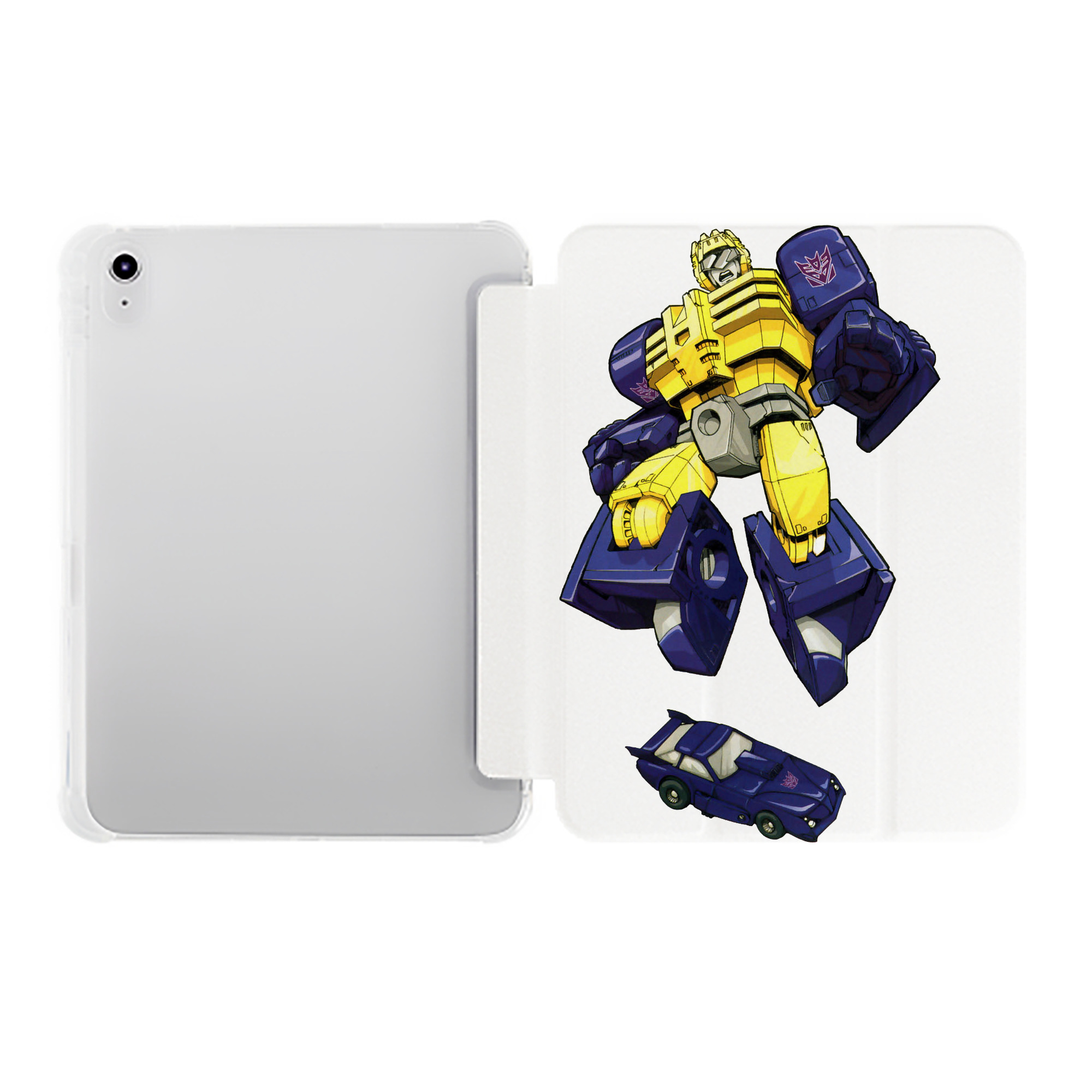 （画像用）  IPad ケース ペン収納付き 三つ折りスタンド PUレザー×シリコン 対応機種9.5/10.5/10.9インチ